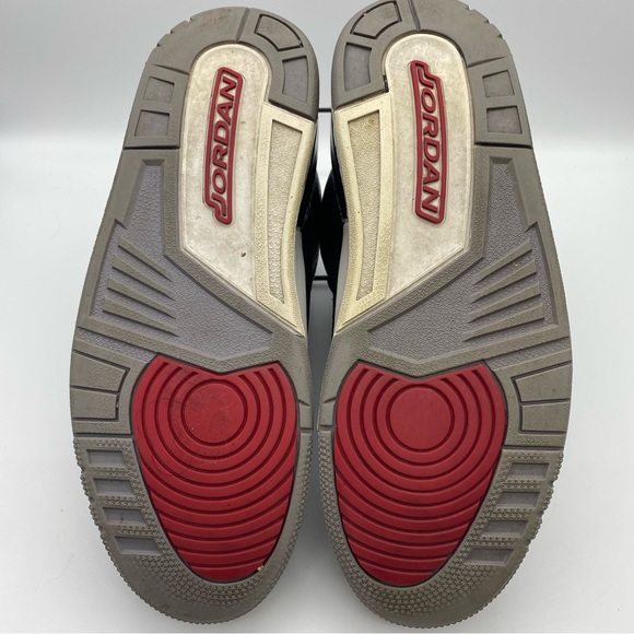 2011 Air Jordan 3 Retro Black Cement BC3 Men's 9 US 136064-010 Black/Varsity Red - Picture 9 of 16